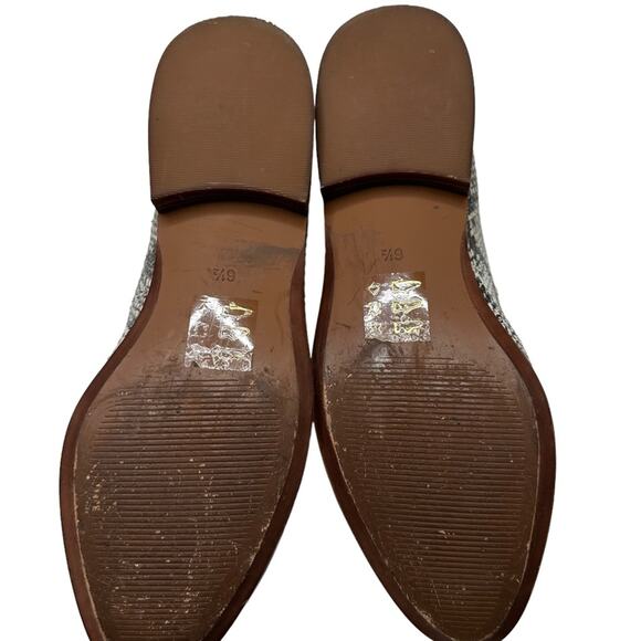Madewell Frances Leather Snake Pointed Toe Flat Loafers Size 6.5 - Picture 8 of 10